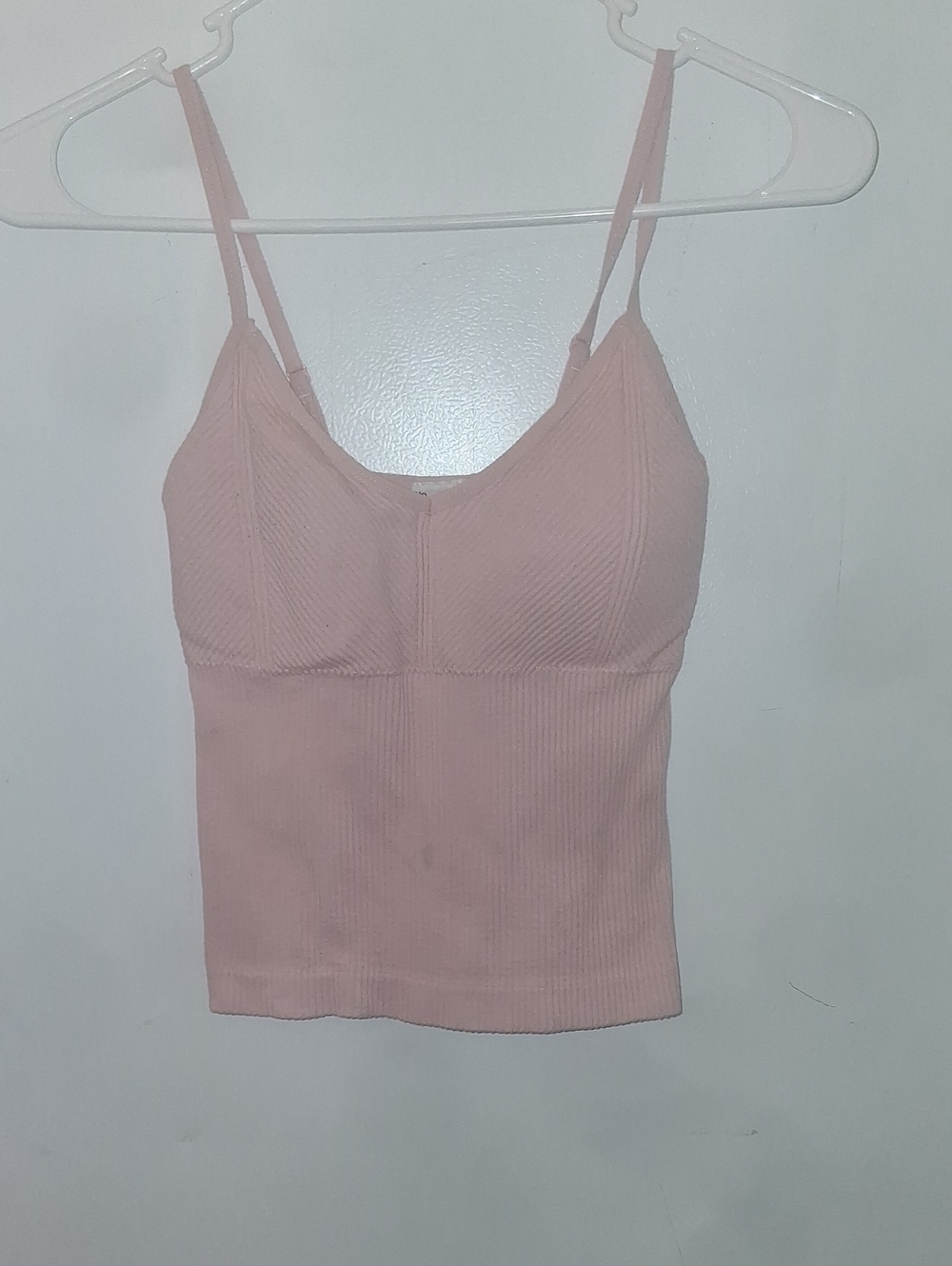 Brandy Melville Dusty Pink Ribbed Camisole with Adjustable Straps